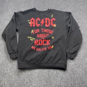 AC/DC Band Graphic Concert Tour Rock Black Crewneck Sweatshirt